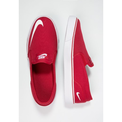 Nike Sportswear TOKI  Półbuty wsuwane red/white zalando czerwony bez wzorów/nadruków