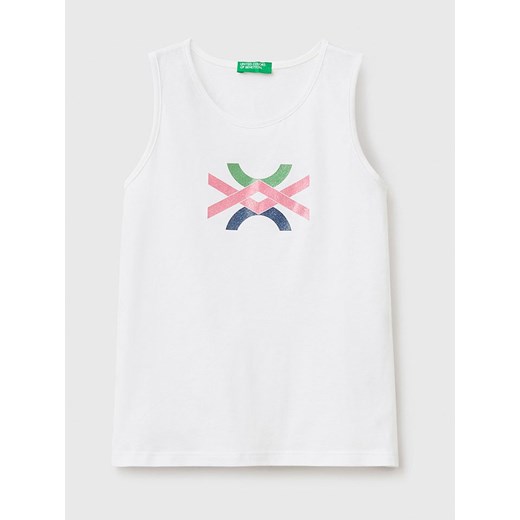 Benetton Top w kolorze białym ze sklepu Limango Polska w kategorii Bluzki dziewczęce - zdjęcie 183899562