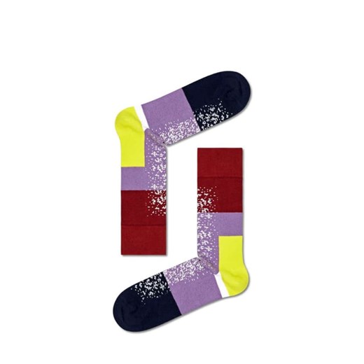 Happy Socks Skarpety &quot;Dressed Im Blocked&quot; w kolorze czarno-fioletowym ze sklepu Limango Polska w kategorii Skarpetki męskie - zdjęcie 183900420