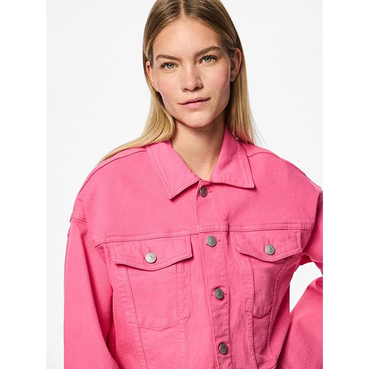 Kurtka damska różowa Pieces casual 