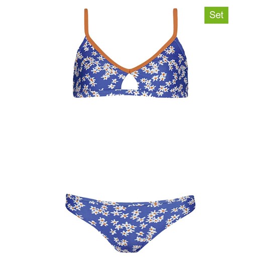 Barts Bikini &quot;Moave Crop Top&quot; w kolorze niebiesko-biało-pomarańczowym ze sklepu Limango Polska w kategorii Stroje kąpielowe - zdjęcie 183901094