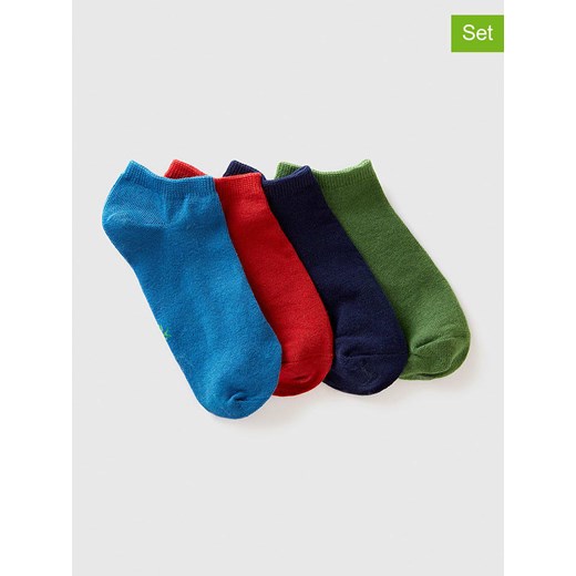 Benetton Skarpety (4 pary) w różnych kolorach do sneakersów ze sklepu Limango Polska w kategorii Skarpetki dziecięce - zdjęcie 183902021