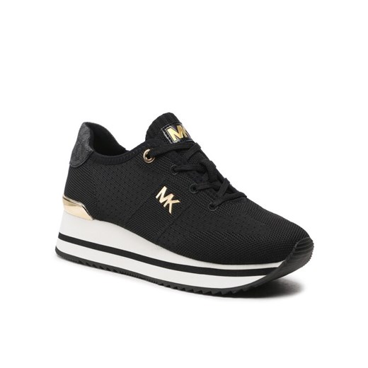 Sneakersy MICHAEL Michael Kors Monique Knit Trainer 43F1MQFSBD Czarny ze sklepu eobuwie.pl w kategorii Buty sportowe damskie - zdjęcie 183902233