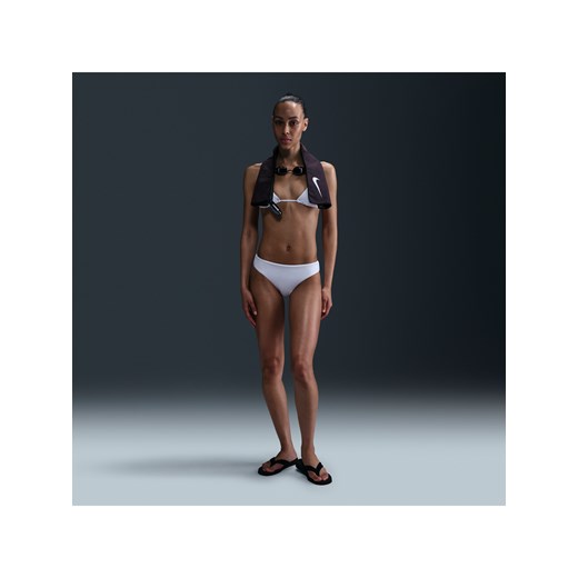 Damski dół od bikini Hipster Nike Swim Essential - Biel ze sklepu Nike poland w kategorii Stroje kąpielowe - zdjęcie 183903011