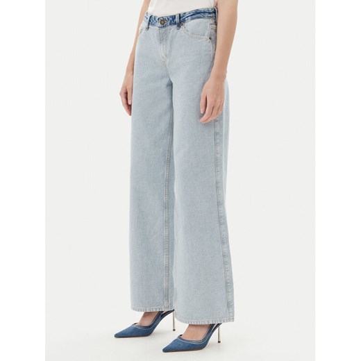 Guess Jeans Jeansy W5YA0Y D5M56 Niebieski Wide Leg ze sklepu MODIVO w kategorii Jeansy damskie - zdjęcie 183904300