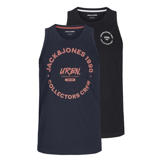 Jack&Jones Komplet 2 tank topów Simon 12276429 Kolorowy Regular Fit ze sklepu MODIVO w kategorii T-shirty męskie - zdjęcie 183904302