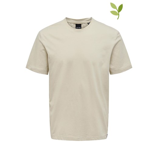 ONLY &amp; SONS Koszulka &quot;Max&quot; w kolorze beżowym ze sklepu Limango Polska w kategorii T-shirty męskie - zdjęcie 183906060