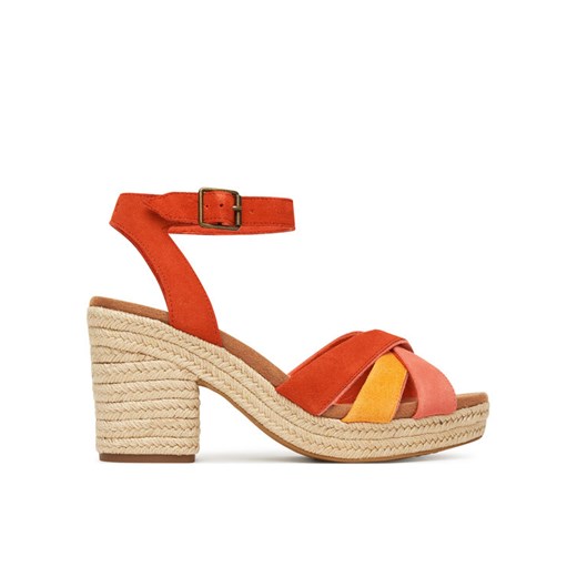 Espadryle Toms Majorca Strappy 10021951 Czerwony ze sklepu eobuwie.pl w kategorii Espadryle damskie - zdjęcie 183906391
