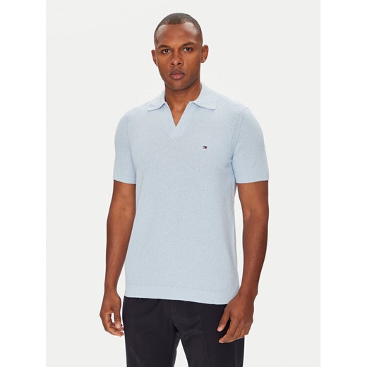 Tommy Hilfiger Polo MW0MW39531 Błękitny Regular Fit ze sklepu MODIVO w kategorii T-shirty męskie - zdjęcie 183907510