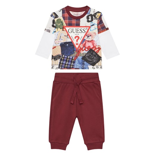Guess Komplet dziecięcy I5YG00 K8HM4 Bordowy Regular Fit ze sklepu MODIVO w kategorii Odzież dla niemowląt - zdjęcie 183907580
