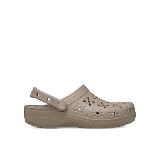 Crocs Klapki Classic Floral Cut Out Clog 210927 Brązowy ze sklepu MODIVO w kategorii Klapki damskie - zdjęcie 183907601
