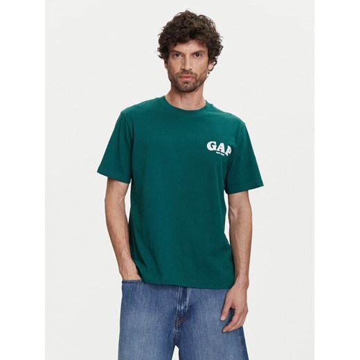 Gap T-Shirt 768925-02 Zielony Regular Fit ze sklepu MODIVO w kategorii T-shirty męskie - zdjęcie 183907620