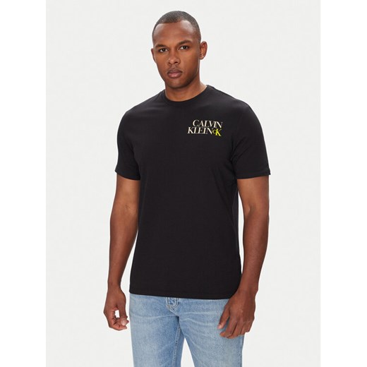 Calvin Klein Jeans T-Shirt LV04RC844G Czarny Regular Fit ze sklepu MODIVO w kategorii T-shirty męskie - zdjęcie 183907741