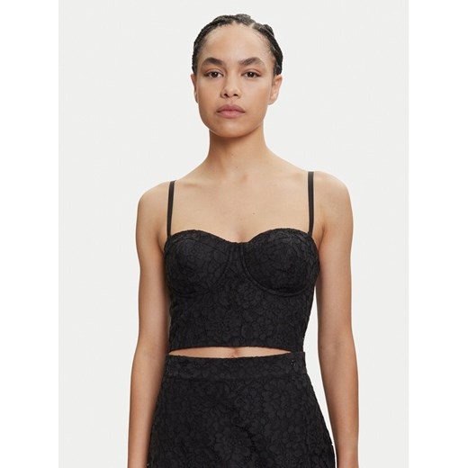 Guess Top W5YH42 WHD00 Czarny Regular Fit ze sklepu MODIVO w kategorii Bluzki damskie - zdjęcie 183907782
