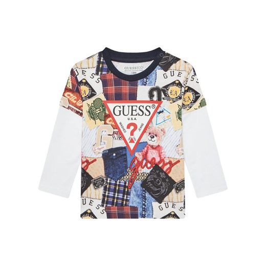 Guess Bluzka N5YI09 K8HM4 Kolorowy Regular Fit ze sklepu MODIVO w kategorii Kaftaniki i bluzki - zdjęcie 183907790
