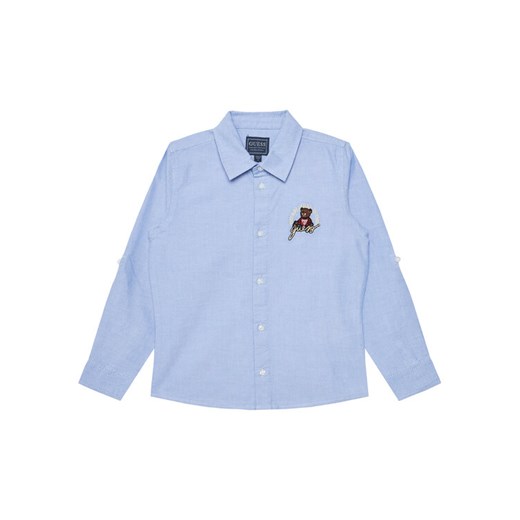 Guess Koszula N5RH10 W9CL0 Niebieski Regular Fit ze sklepu MODIVO w kategorii Koszule chłopięce - zdjęcie 183907801