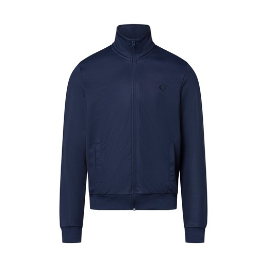 Fred Perry Męska bluza rozpinana Mężczyźni granatowy jednolity ze sklepu vangraaf w kategorii Bluzy męskie - zdjęcie 183909471