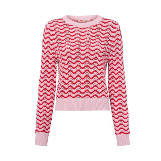 Levi's Sweter damski z dzianiny Kobiety Bawełna czerwony w paski ze sklepu vangraaf w kategorii Swetry damskie - zdjęcie 183909480