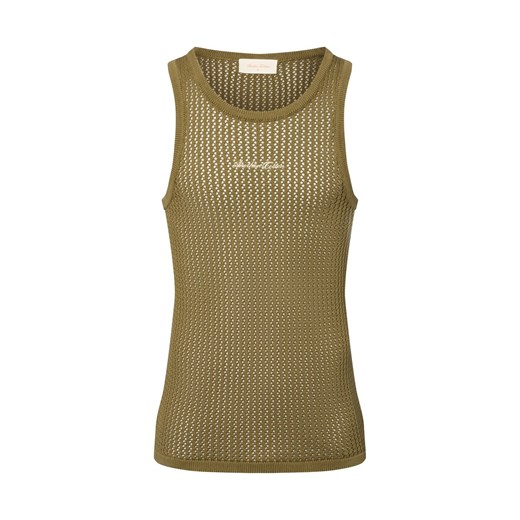 Another Cotton Lab Męski podkoszulek - Oversized Mesh Knit Mężczyźni Bawełna oliwkowy jednolity ze sklepu vangraaf w kategorii T-shirty męskie - zdjęcie 183909521