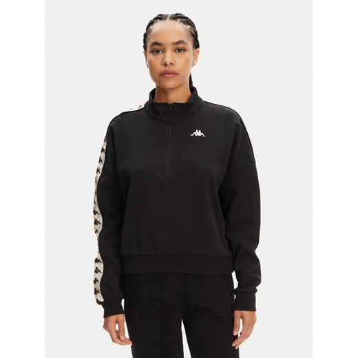 Kappa Bluza Banda Pepitagt 321Q4RW Czarny Relaxed Fit ze sklepu MODIVO w kategorii Bluzy damskie - zdjęcie 183910632
