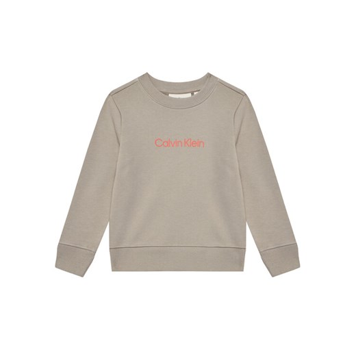 Calvin Klein Jeans Bluza Inst Logo IU0IU00680 M Szary Regular Fit ze sklepu MODIVO w kategorii Bluzy chłopięce - zdjęcie 183910703