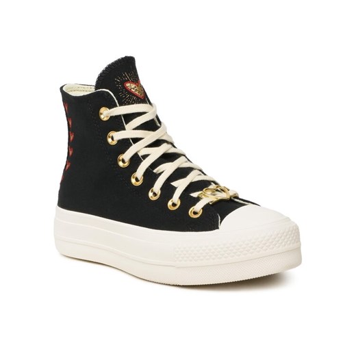 Converse Trampki Ctas Lift Hi A05138C Czarny ze sklepu MODIVO w kategorii Trampki damskie - zdjęcie 183910722