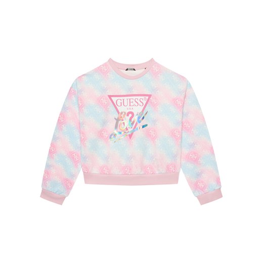 Guess Bluza J5YQ03 KA6R4 Różowy Oversize ze sklepu MODIVO w kategorii Bluzy dziewczęce - zdjęcie 183910733
