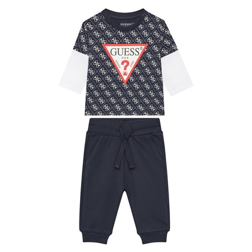 Guess Komplet dziecięcy I5YG00 K8HM4 Granatowy Regular Fit ze sklepu MODIVO w kategorii Odzież dla niemowląt - zdjęcie 183910741