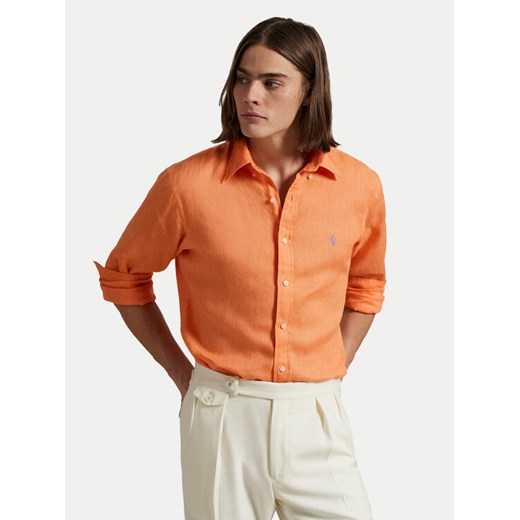 Polo Ralph Lauren Koszula 710968915009 Pomarańczowy Slim Fit ze sklepu MODIVO w kategorii Koszule męskie - zdjęcie 183910753