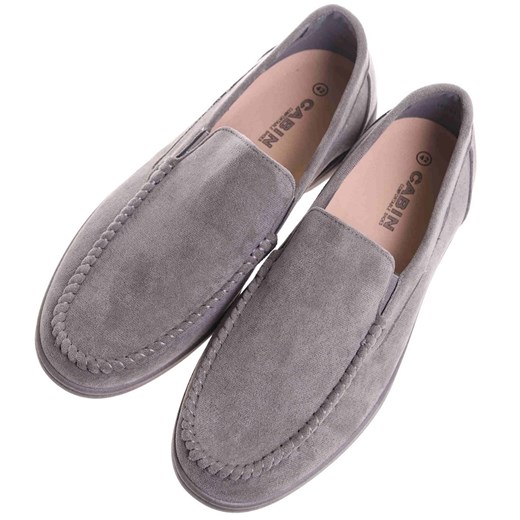 Buty męskie wsuwane szare mokasyny /G5-1 17825 T288/ ze sklepu Pantofelek24.pl w kategorii Mokasyny męskie - zdjęcie 183912782