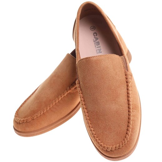 Buty męskie wsuwane karmelowe mokasyny /B2-3 17827 T288/ ze sklepu Pantofelek24.pl w kategorii Mokasyny męskie - zdjęcie 183912784