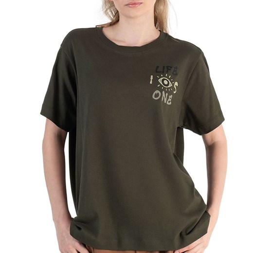 Koszulka Champion Crewneck 117497-GS508 - zielona ze sklepu streetstyle24.pl w kategorii Bluzki damskie - zdjęcie 183912801