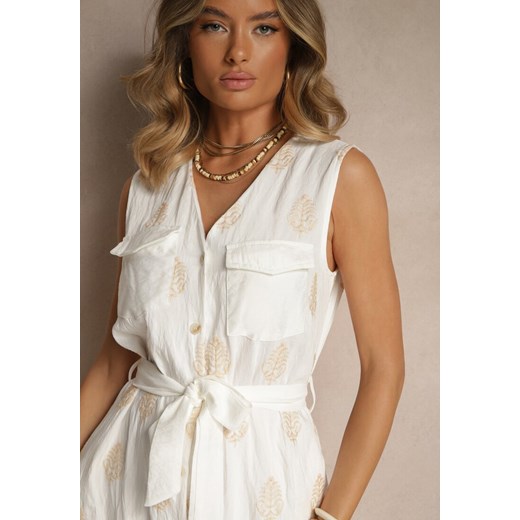 Sukienka Renee midi luźna klasyczna koszulowa 