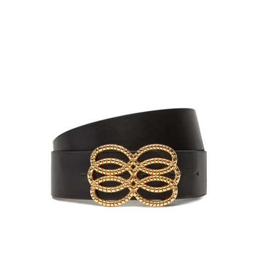 Pasek Damski Pieces Pctunja Wide Jeans Belt 17158014 Czarny ze sklepu eobuwie.pl w kategorii Paski damskie - zdjęcie 183913494