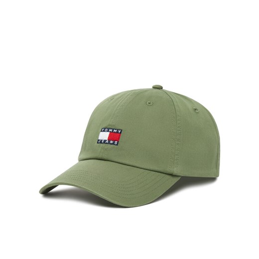Czapka z daszkiem Tommy Jeans Tjm Heritage 6 Panel Cap AM0AM12020 Zielony ze sklepu eobuwie.pl w kategorii Czapki z daszkiem męskie - zdjęcie 183913540
