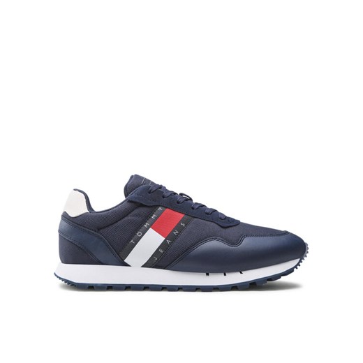 Sneakersy Tommy Jeans Retro Leather Runner EM0EM01081 Granatowy Tommy Jeans 41 eobuwie.pl