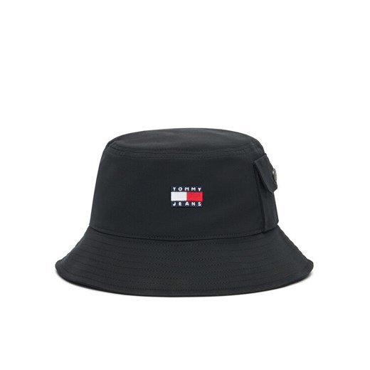 Kapelusz Tommy Jeans Heritage Bucket AM0AM13423 Czarny ze sklepu eobuwie.pl w kategorii Kapelusze męskie - zdjęcie 183913673