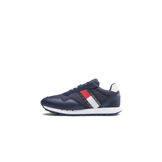 Sneakersy Tommy Jeans Retro Leather Runner EM0EM01081 Granatowy Tommy Jeans 42 eobuwie.pl