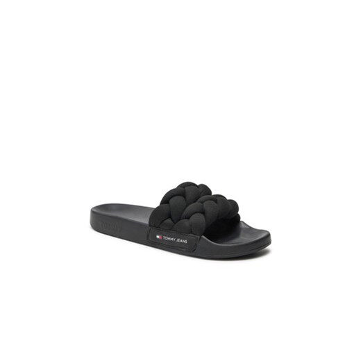 Klapki Tommy Jeans Tjw Braided Slide EN0EN02450 Czarny Tommy Jeans 39 eobuwie.pl