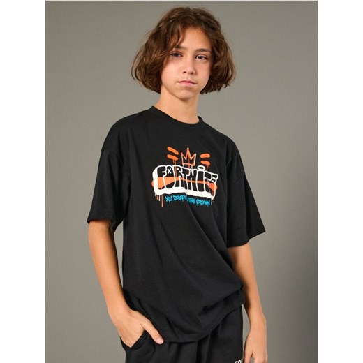 Sinsay - Koszulka z nadrukiem Fortnite - czarny ze sklepu Sinsay w kategorii T-shirty chłopięce - zdjęcie 183916381