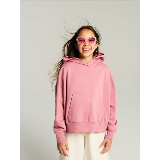 Sinsay - Bluza z kapturem - różowy ze sklepu Sinsay w kategorii Bluzy dziewczęce - zdjęcie 183916403