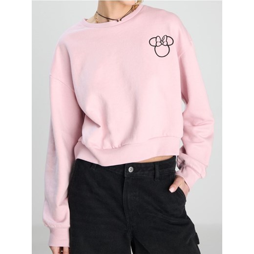 Sinsay - Bluza z długim rękawem Minnie Mouse - różowy ze sklepu Sinsay w kategorii Bluzy damskie - zdjęcie 183916413