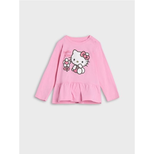 Sinsay - Koszulka z długimi rękawami Hello Kitty - begonia ze sklepu Sinsay w kategorii Kaftaniki i bluzki - zdjęcie 183916432