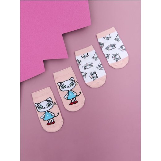 Sinsay - Skarpetki 2 pack Kicia Kocia - wielobarwny ze sklepu Sinsay w kategorii Skarpetki dziecięce - zdjęcie 183916442