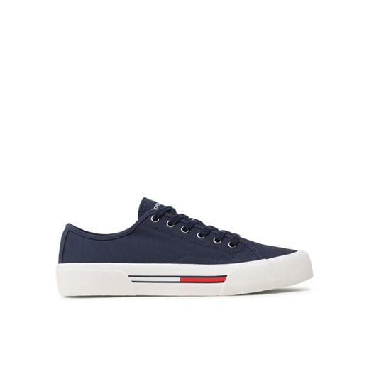 Tenisówki Tommy Jeans Canvas Sneaker EM0EM01299 Granatowy Tommy Jeans 43 eobuwie.pl