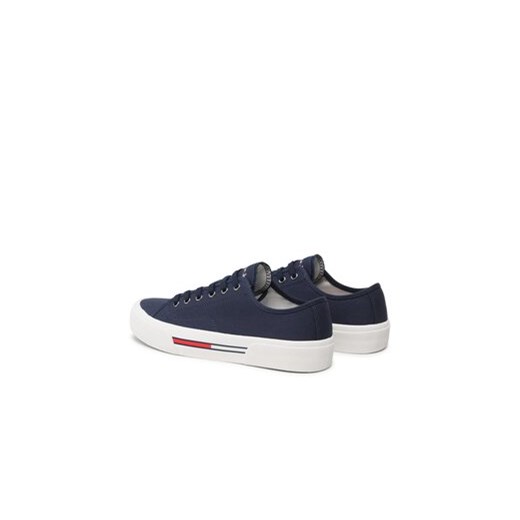 Tenisówki Tommy Jeans Canvas Sneaker EM0EM01299 Granatowy Tommy Jeans 43 eobuwie.pl