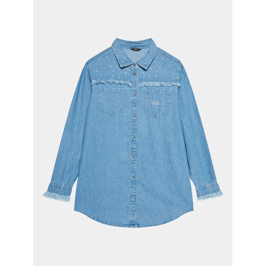 Guess Koszula jeansowa J3BH01 D5A40 Niebieski Regular Fit ze sklepu MODIVO w kategorii Koszule dziewczęce - zdjęcie 183917240