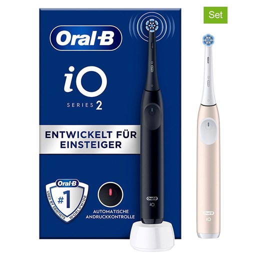 Oral-B Elektryczne szczoteczki (2 szt.) &quot;iO Series2&quot; w kolorze czarnym i jasnoróżowym ze sklepu Limango Polska w kategorii Szczoteczki do zębów - zdjęcie 183917932
