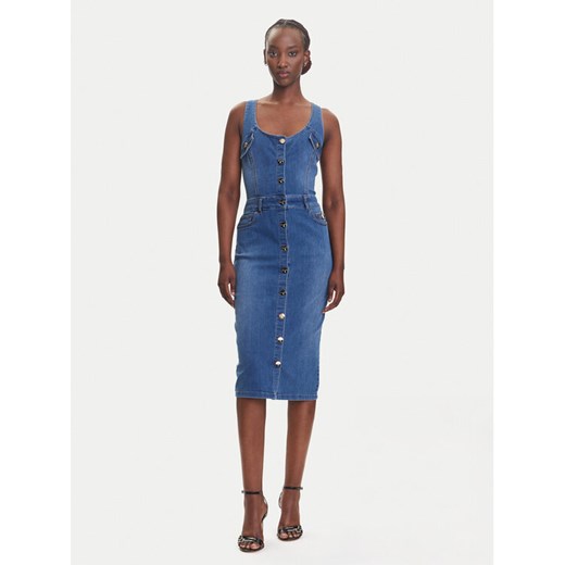 Fracomina Sukienka jeansowa FP25SD4001D46402 Niebieski Slim Fit ze sklepu MODIVO w kategorii Sukienki - zdjęcie 183921752
