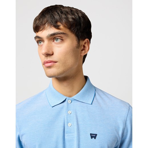 T-shirt męski Wrangler niebieski na wiosnę 